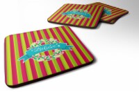 Carolines Treasures BB6975FC Christmas Wreath Believe Foam Coasters - Set of 4