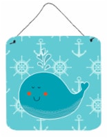 Carolines Treasures  BB6765DS66 Whale with Anchors Wall or Door Hanging Prints