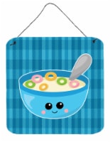 Carolines Treasures  BB6845DS66 Blue bowl of Cereal Wall or Door Hanging Prints