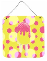 Carolines Treasures  BB7070DS66 Ice Pop Popcicle Pink Yellow Wall or Door Hangin