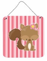 Carolines Treasures  BB7094DS66 Squirrel with Flowers Wall or Door Hanging Print