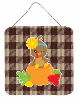 Carolines Treasures  BB7113DS66 Thanksgiving Baby Turkey Wall or Door Hanging Pr
