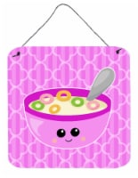 Carolines Treasures  BB7163DS66 Pink Bowl of Cereal Wall or Door Hanging Prints