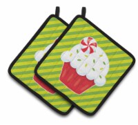 Carolines Treasures BB6819PTHD Christmas Pepermint Cupcake Pair of Pot Holders