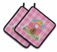 Carolines Treasures BB6899PTHD Easter Rabbit's House Pair of Pot Holders