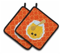 Carolines Treasures BB7054PTHD Honey Jar Face Pair of Pot Holders