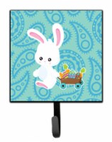 Carolines Treasures BB6898SH4 Easter Rabbit Paisley Blue Leash or Key Holder