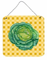 Carolines Treasures BB7187DS66 Cabbage on Basketweave Wall or Door Hanging Prin