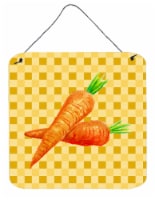Carolines Treasures BB7189DS66 Carrots on Basketweave Wall or Door Hanging Prin