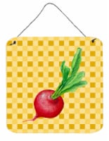 Carolines Treasures BB7210DS66 Radish on Basketweave Wall or Door Hanging Print