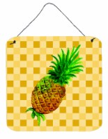 Carolines Treasures  BB7246DS66 Whole Pineapple on Basketweave Wall or Door Hang