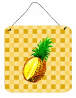 Whole Pineapple Cut on Basketweave Wall or Door Hanging Prints