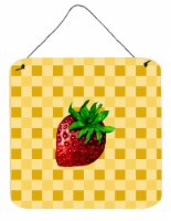 Carolines Treasures  BB7251DS66 Strawberry on Basketweave Wall or Door Hanging P
