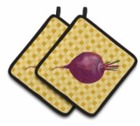 Carolines Treasures BB7185PTHD Beet Root on Basketweave Pair of Pot Holders