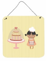 Cake Baker African American Yellow Wall or Door Hanging Prints