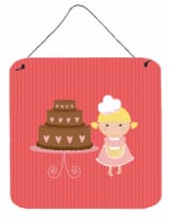 Carolines Treasures  BB7265DS66 Valentine's Cake Baker Blonde Wall or Door Hangi