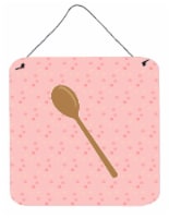 Carolines Treasures  BB7270DS66 Wooden Spoon Pink Wall or Door Hanging Prints