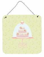 Carolines Treasures  BB7306DS66 Decorated Cake on Green Wall or Door Hanging Pri