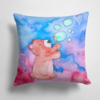 Carolines Treasures BB7347PW1414 Bear and Bubbles Watercolor Fabric Decorative