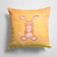 Carolines Treasures BB7383PW1414 Rabbit Watercolor Fabric Decorative Pillow