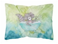 Carolines Treasures BB7345PW1216 Raccoon Bathing Watercolor Canvas Fabric Decor