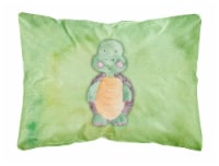 Carolines Treasures BB7382PW1216 Turtle Watercolor Canvas Fabric Decorative Pil