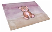Carolines Treasures  BB7441LCB Bear Cub Watercolor Glass Cutting Board Large