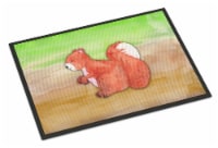 Carolines Treasures BB7431MAT Squirrel Watercolor Doormat 18x27