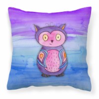 Carolines Treasures BB7427PW1818 Pink and Purple Owl Watercolor Fabric Decorati