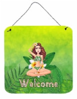Carolines Treasures  BB7457DS66 Welcome Lady in Bikini Summer Wall or Door Hangi