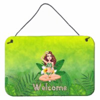 Carolines Treasures  BB7457DS812 Welcome Lady in Bikini Summer Wall or Door Hang