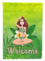 Carolines Treasures BB7457GF Welcome Lady in Bikini Summer Garden Flag