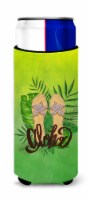 Carolines Treasures BB7449MUK Aloha Flip Flops Ultra Hugger for slim cans