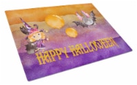 Carolines Treasures BB7458LCB Halloween Little Witch and Bat Glass Cutting Boar