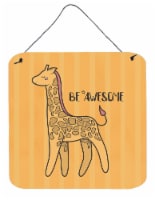 Nursery Be Awesome Griaffe Wall or Door Hanging Prints
