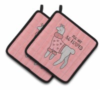 Nursery You are so Loved Llama Pair of Pot Holders