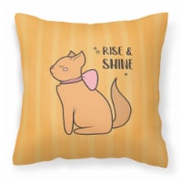 Carolines Treasures  BB7473PW1818 Nursery Rise and Shine Cat Fabric Decorative P