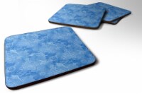 Carolines Treasures BB7577FC Watercolor Christmas Trees & Ornaments Foam Coaster, Set of 4