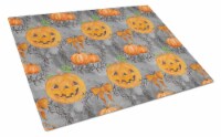 Carolines Treasures BB7521LCB Watecolor Halloween Pumpkins Glass Cutting Board
