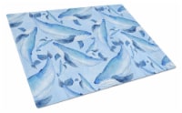 Carolines Treasures  BB7575LCB Watercolor Nautical Whales Glass Cutting Board La