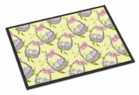 Carolines Treasures BB7490MAT Easter Basket and Eggs Doormat 18x27