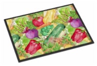 Carolines Treasures BB7572MAT Watercolor Vegetables Farm to Table Doormat 18x27