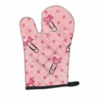 Carolines Treasures BB7543OVMT Watercolor Paper Clips and Polkadots Pink Oven M