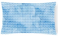 Carolines Treasures BB7531PW1216 Beach Watercolor Waves Canvas Fabric Decorativ