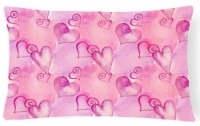 Carolines Treasures BB7564PW1216 Watercolor Hot Pink Hearts Canvas Fabric Decor