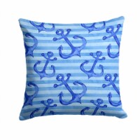 Carolines Treasures BB7533PW1414 Beach Watercolor Anchors Fabric Decorative Pil