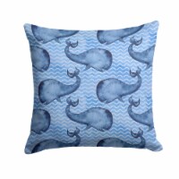 Carolines Treasures BB7535PW1414 Beach Watercolor Whales Fabric Decorative Pill