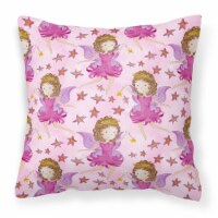 Carolines Treasures BB7547PW1818 Watercolor Fairy Princess on Pink Fabric Decor