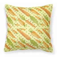 Carolines Treasures BB7571PW1818 Watercolor Carrots Fabric Decorative Pillow