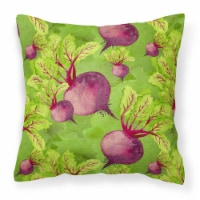 Carolines Treasures BB7574PW1818 Watercolor Raddishes Fabric Decorative Pillow